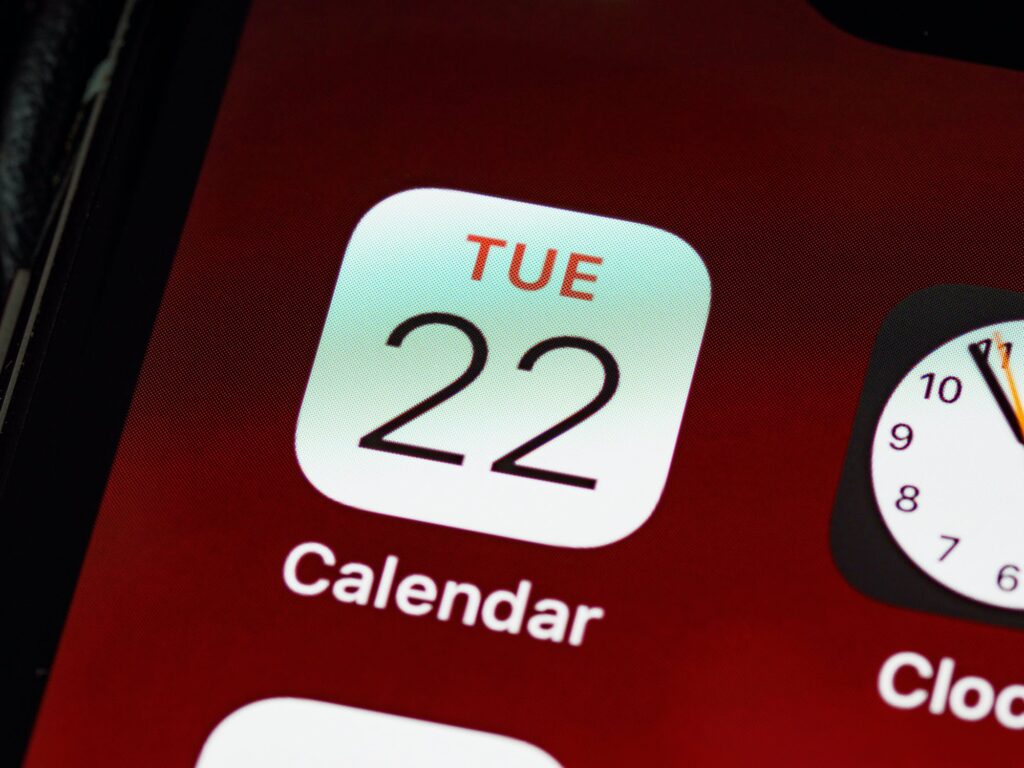 calendar app on phone